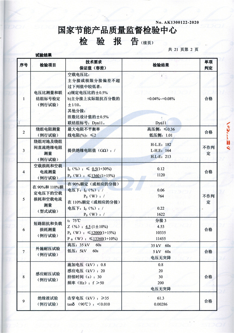 高低压试验报告-S11-1250新民新民新民油浸式变压器-2.jpg